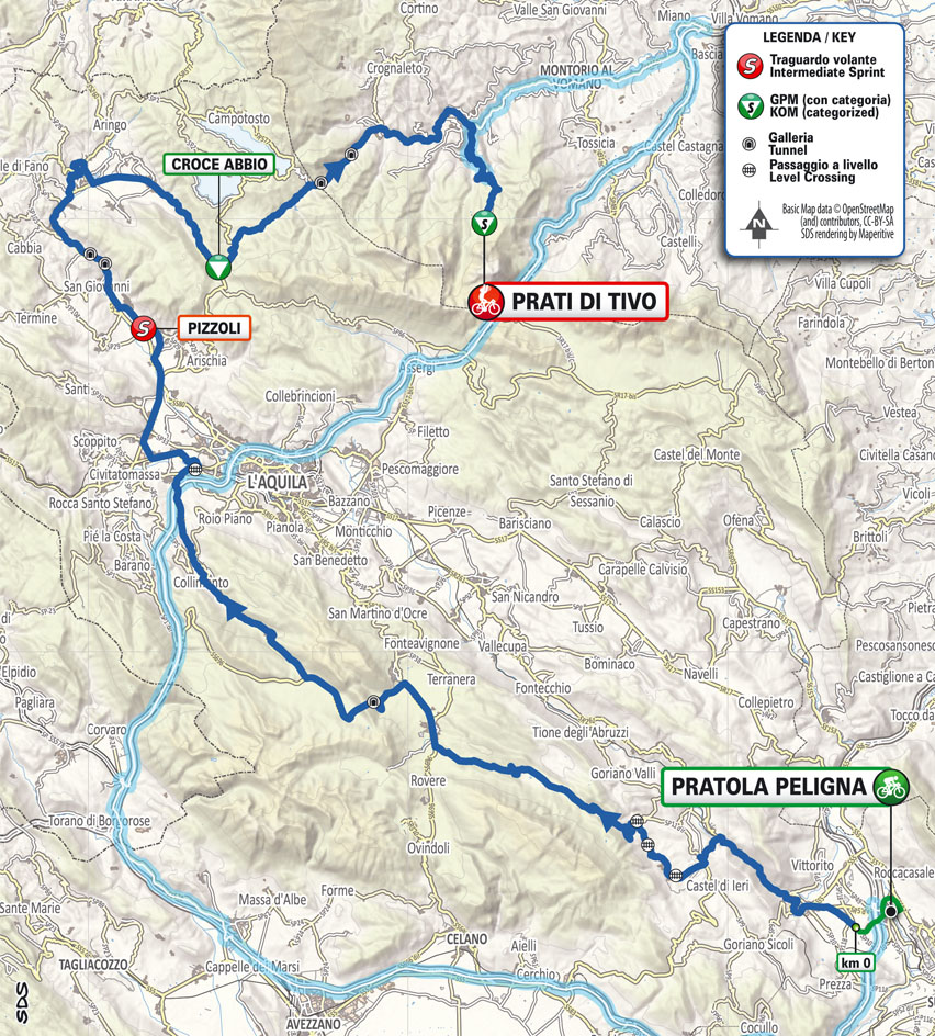 Planimetria/Map Tappa 3 Il Giro d'Abruzzo 2024