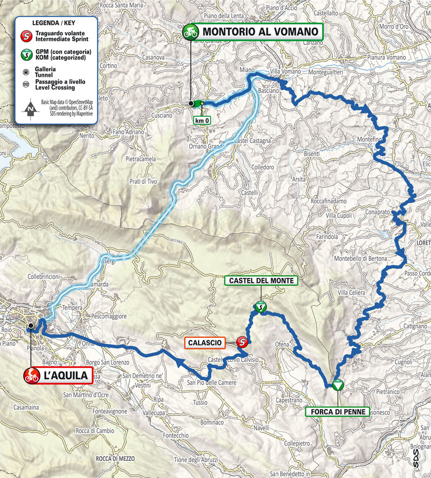 Planimetria/Map Tappa 4 Il Giro d'Abruzzo 2024